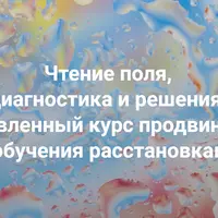 Чтение поля, диагностика и решения. Обновленный курс продвинутого обучения расстановкам