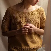 Топ с круглой горловиной ажурным узором Nordes