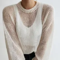 Паутинка вязаная спицами сверху вниз без швов Frederic Sweater