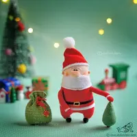 Вязаные игрушки: Дед Мороз