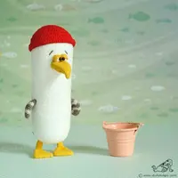 Вязаные игрушки: Чайка