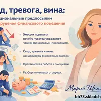 Стыд, тревога, вина: эмоциональные предпосылки нарушения финансового поведения