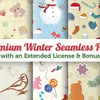 60 зимних паттернов с расширенной лицензией и бонусом