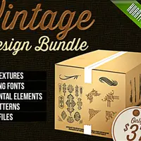 Коллекция высококачественных элементов для винтажного и ретро дизайна