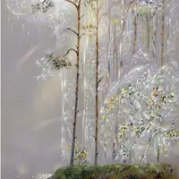 Картина с 3-D эффектом. Сосны