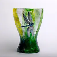 Декупаж на стекле с использованием объемных гелей и тиснением