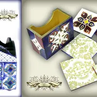 Имитация керамической плитки и росписи Майолика