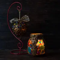 Декупаж: Ёлочный шар, подсвечник «Самоцветы» и шкатулка «Золотая фреска»